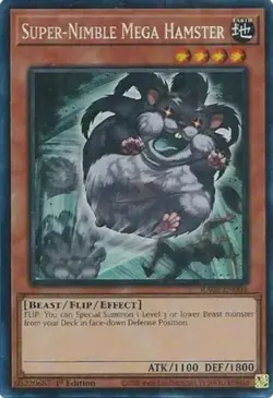 Yugioh! Super-Nimble Mega Hamster - RA02-EN004 - Prismatic Collector's Rare - 1s - Image 1