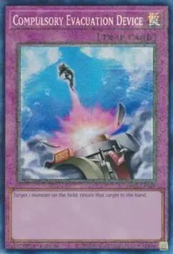 Yugioh! Compulsory Evacuation Device - RA01-EN069 - Prismatic Collector's Rare - - Image 1