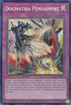 Yugioh! Dogmatika Punishment - RA01-EN076 - Prismatic Collector's Rare - 1st Edi - Image 1