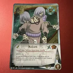 Naruto Card 252 - Sakon - Super Rare - First Edition - Holo Foil Card - Image 1