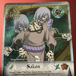 Naruto Card 252 - Sakon - Super Rare - First Edition - Holo Foil Card - Image 2