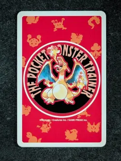 1996 Pokemon METAPOD 011B Red Charizard Poker Deck 2 Of Diamond Playing Card JPN - Image 2