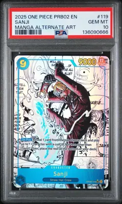 2025 ONE PIECE PRB02-PREMIUM ONE PIECE CARD THE BEST- VOL.2 SANJI PSA 10 - Image 1