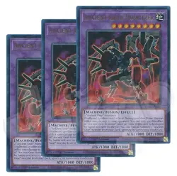 Yugioh - Ancient Gear Howitzer x 3 - 1st Edition Ultra Rare NM - Free Holo Card - Image 1