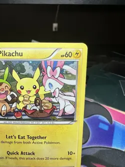 Pokemon Pikachu XY95 Holo 2016 Let's Eat Together Cutest Card - Image 2