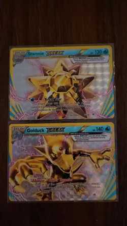 Pokemon TCG Break Holo Rare Cards. Starmie And Golduck. NM - Image 1