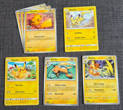 Pikachu (5x) & Raichu (2x) - Pokemon Cards mini-set - Image 1