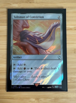 MTG: Talisman of Conviction (Surge Foil) Commander: Final Fantasy Surge Foil NM - Image 1
