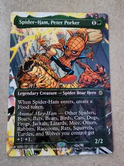 Spider-Ham, Peter Porker - #201 (Borderless) Marvel's Spider-Man Regular - Mtg - Image 1
