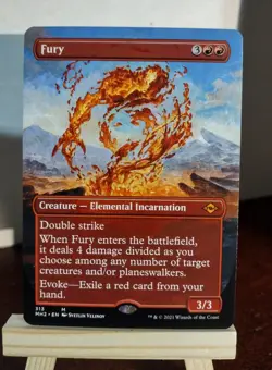 MTG Fury Borderless Modern Horizons 2 Regular LP X1 Mythic Magic The Gathering - Image 1