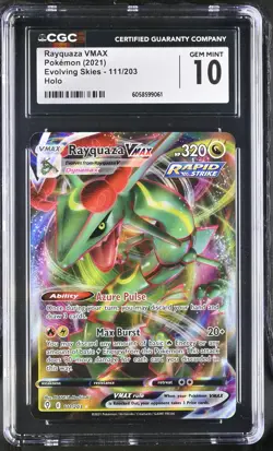RAYQUAZA VMAX Evolving Skies Holo Rare #111 CGC 10 Pokemon [Nostalgium] - Image 1