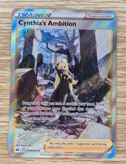 Cynthia's Ambition GG60/GG70 Crown Zenith: Galarian Gallery Holo Pokemon TCG - Image 1