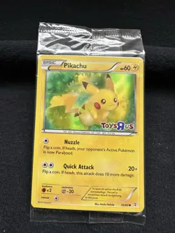 New Sealed Pikachu Toys R Us Promo Holo Pokemon Card 26/83 - Image 1