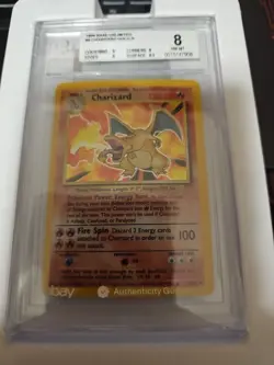 #4 Charizard Holo Rare Card | 1999 Pokemon Base Set Unlimited | BGS 8 NM-MT - Image 1