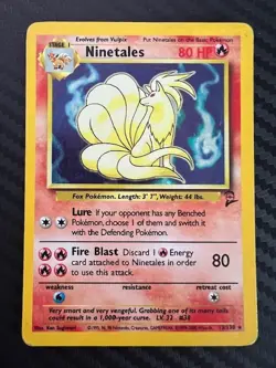 Pokemon TCG Ninetales Base Set 2 Holo Unlimited Rare Card 13/130 HP - Image 1