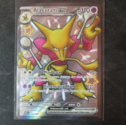 Pokemon Card: Alakazam ex 215/091 S&V Paldean Fates Full Art Holo Ultra Rare! NM - Image 1