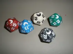 MTG Magic 2x Origins One White Spindown Dice x1 ORI - Image 1