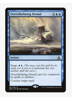 Overwhelming Denial | MTG OGW | EDH cEDH Staple | Uncounterable Counter Rare NM - Image 1