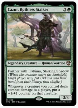Cazur, Ruthless Stalker | MTG OTC | EDH Commander Partner +1/+1 Counter | NEW NM - Image 1