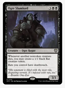 Ogre Slumlord | OTC | Rat Tribal Lord Staple | MTG EDH Aristocrats | NEW | NM+ - Image 1