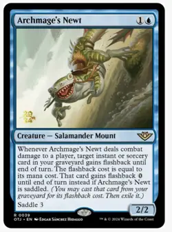 ​Archmage's Newt | MTG OTJ | Salamander Mount Flashback EDH Engine | NEW NM+ - Image 1