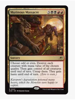 Mutinous Massacre | MTG EOE | EDH Rakdos Board Wipe Steal | Rare | NEW NM - Image 1