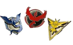 Pokemon Go Team Pins - Mystic, Valor, Instinct 3x Official Pokemon Pins - Image 1