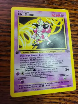 MP Pokemon TCG Mr. Mime Jungle 22/64 Regular 1st Edition Rare - Image 2