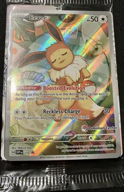 EVEE #173 Pokemon Center Exclusive Stamped Promo Prismatic Evolutions SEALED! - Image 2