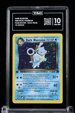 Pokemon Dark Blastoise Team Rocket 1st Edition Holo Rare #3 TAG 10 Gem Mint - Image 1