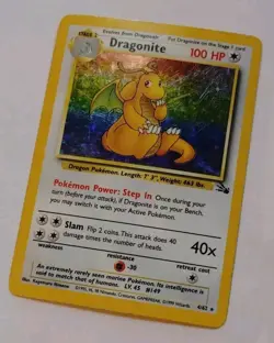 Pokemon TCG Dragonite Fossil Set 4/62 Holo HP - Image 1