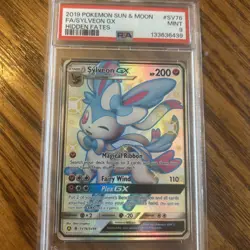 Pokemon TCG Sylveon GX Full Art SV76/SV94 Hidden Fates Shiny Vault Mint PSA 9 - Image 1