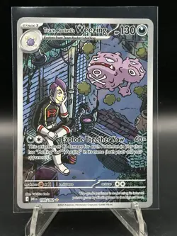 Team Rocket's Weezing 199/182 Sv10: Destined Rivals Pokemon Illustration Rare - Image 1