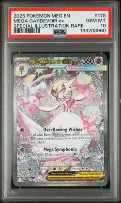 2025 POKEMON MEG EN-MEGA EVOLUTION #178 MEGA GARDEVOIR EX PSA 10 - Image 1