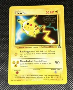1999 Pikachu Black Star Promo LP- #4 WB First Movie Pokemon Vintage WOTC Rare* - Image 1