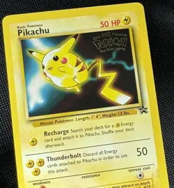 1999 Pikachu Black Star Promo LP- #4 WB First Movie Pokemon Vintage WOTC Rare* - Image 2