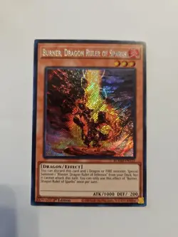 Yu-Gi-Oh! Dragon Ruler of Sparks 1st Edition Secret Rare Burner BLMM-EN123 - Image 1