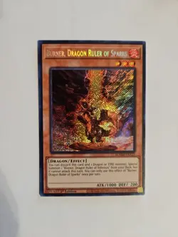 Yu-Gi-Oh! Dragon Ruler of Sparks 1st Edition Secret Rare Burner BLMM-EN123 - Image 2