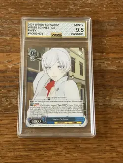 Weiss Schwarz Team RWBY Weiss Schnee WX03-076 Card Graded AGS 9.5 Mint+ Grading - Image 1