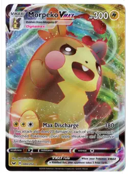 Morpeko VMAX Full Art Holo Pokemon Card Sword & Shield 080/202 - Image 1