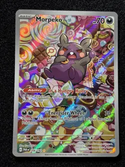 Pokemon TCG Morpeko Paradox Rift 206/182 Holo Illustration Rare Card NM - Image 1