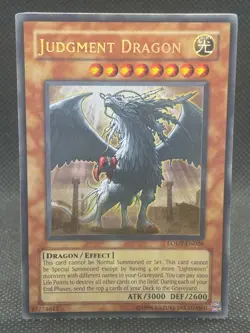 2008 Print Yugioh Card Judgment Dragon LODT-EN026 Secret Rare Unlimited Edition - Image 1