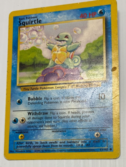 1999 Pokemon Base Set 1st Edition Squirtle #63/102 Common Card Ungraded - Image 4