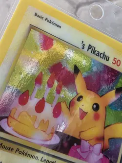 Pokemon Birthday Pikachu Holo Black Star Promo #24 Card 2000 LAMINATED Rare - Image 5