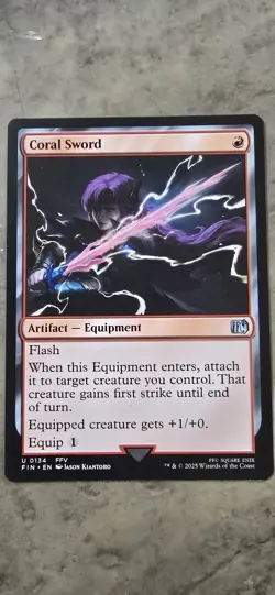 Coral Sword Final Fantasy Regular Artifact Equipment Uncommon NM MTG - Image 1