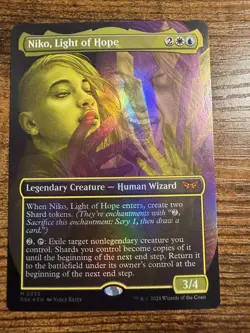 MTG Magic The Gathering Niko Light of Hope Borderless Foil Mythic - Image 1