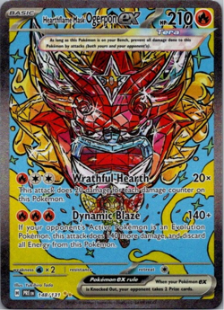 Hearthflame Mask Ogerpon ex 148/131 Pokemon Prismatic Evolutions SIR NM - Image 1
