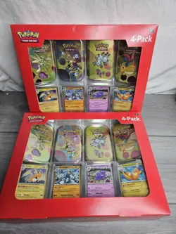 Set of 2 - Pokemon TCG 151 Mini Tins 4 Pack + 4 Promos - 16 Total Packs - Image 1
