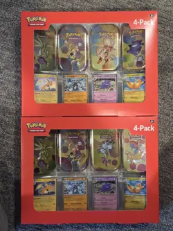2 - Pokemon Scarlet & Violet 151 Sam’s Club Mini Tins 4-Pack Collection Box Lot - Image 1