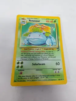 Venusaur 018/130 Base Set 2 Holo Pokemon TCG 1999-2000 WOTC VINTAGE Engish LP - Image 1
